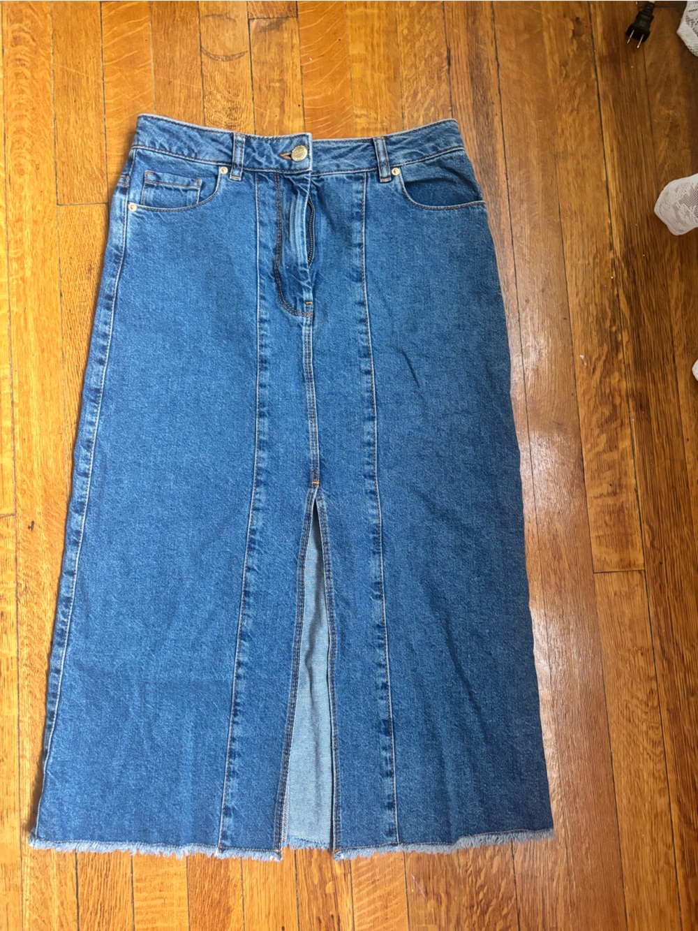 farm rio jean skirt